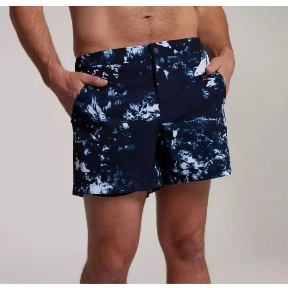 VRST Men's Indigo Craft Blue Resort Slim Fit Shorts/Liner/Swim/Golf 5” XXL NWT